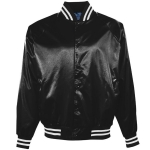 Satin Baseball Jacket - Flannel Lining- Made in USA