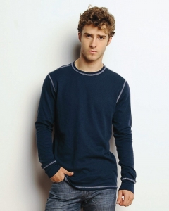 Unisex Long Sleeve Contrast Stitch Thermal T-Shirt