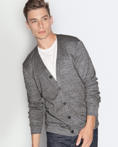 Unisex Triblend Cardigan w/embroidered Letters