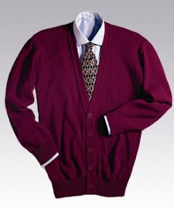 Old School V-Neck Cardigan With Tuff-Pil Plus no pocket
