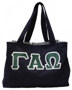 Fashion Tote w/Pinstripe Lining