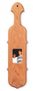 21" Scroll Edge Oak Paddle - Picture Frame