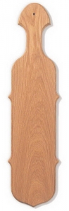 22" Wide Scroll Edge Oak Paddle