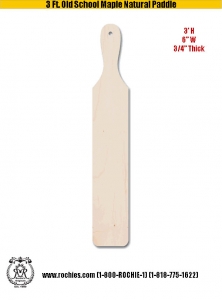 36"- 3 Ft. Old School Maple Natural Paddle