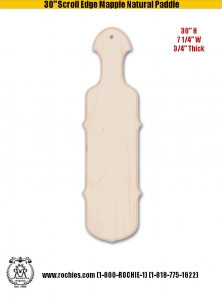 30" Scroll Edge Maple Natural Paddle