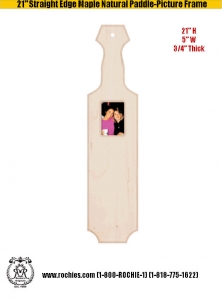 21" Straight Edge Maple Natural Paddle- Picture Frame