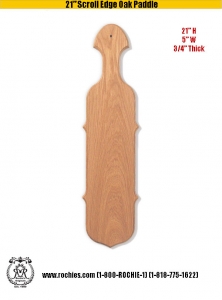 21" Scroll Edge Oak Paddle
