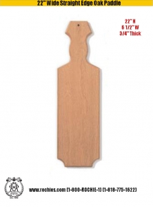 22" Wide Straight Edge Oak Paddle
